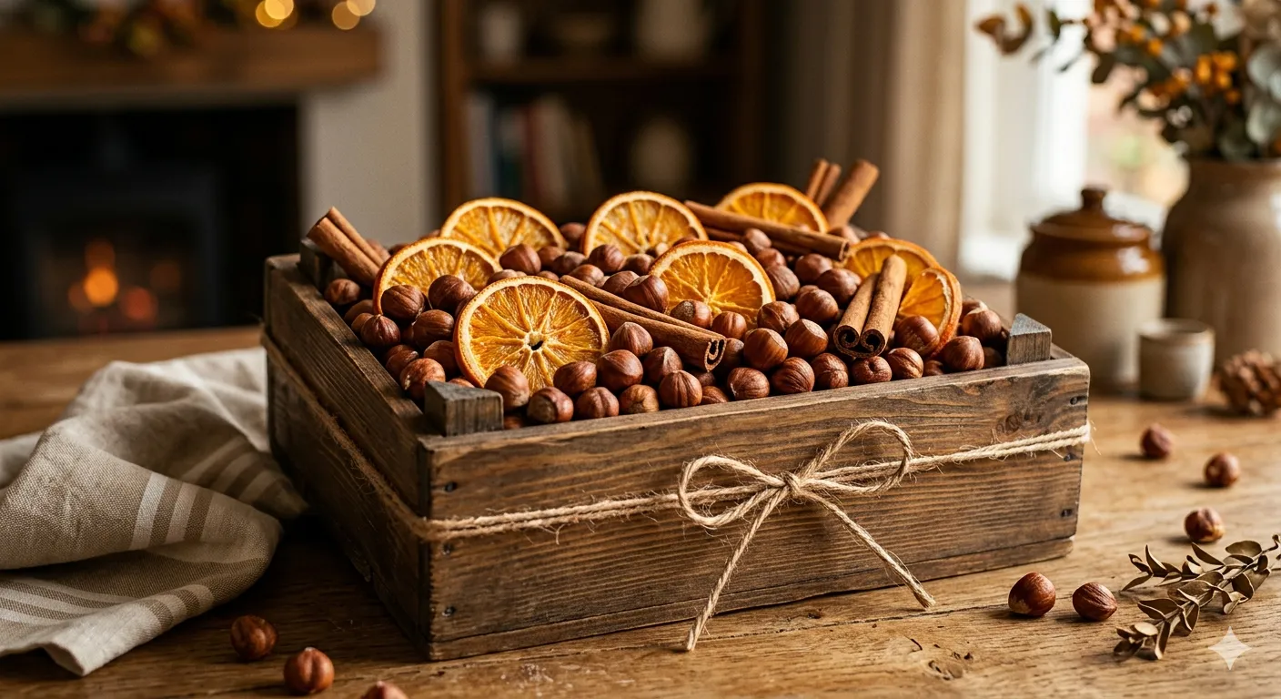 Edle Haselnuss Geschenkbox